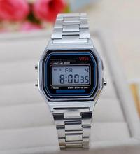 2015 Hot Sale Led cassio Casual Women Dress Watch Couple Watches Men Full Stainless Digital sports