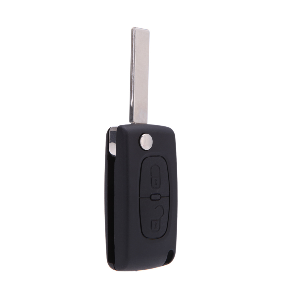 Uncut Blade Car case Replacement Key Shell Key Protection Cover Flip Remote Key for PEUGEOT 207