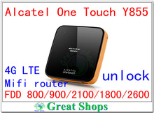 Desbloqueado Alcatel One Touch Y855 150 Mbps LTE 4 G MiFi Router LTE 4 G dongle sem fio de bolso mobile hotspot FDD 800 pk y800 760 s