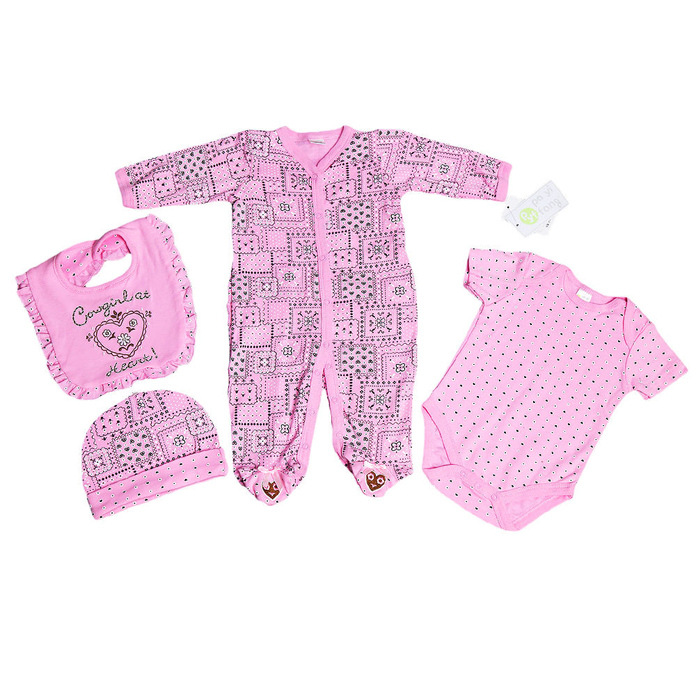 eautiful design infant pink flowers jumpsuits romper,baby bib,hat 100% cotton clothes sets