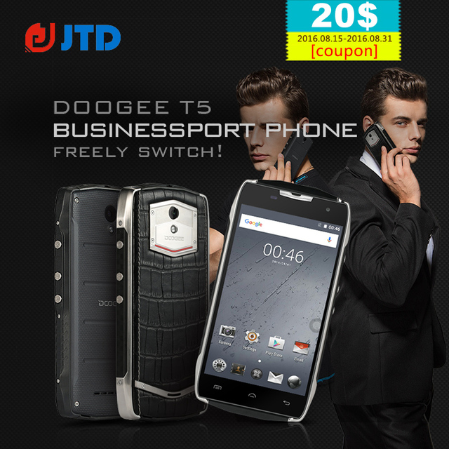 Оригинал Doogee T5 T5 T5S 5.0 Дюймов 4500 мАч Lite Быстрый заряжать Android 6.0 Смартфон Окта Ядро MTK6753 3 ГБ RAM 32 ГБ ROM