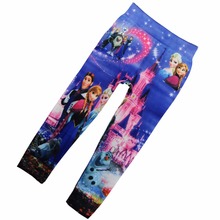 Free Shipping Size L New Hot Sale Children s Printing Leggings Girl s pants Pencil Pant