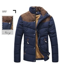 2015 Men Coat Winter Splicing Cotton Padded Hotsale Jacket Winter Plus Size Parka High Quality MWM169
