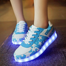 8 Colors Led Shoes for Adults Women Casual ShoesLed luminous Shoes 2015 Hot Fashion Led Light shoes for Men Women Size 35-46