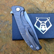 Russian shirogorov 95 hunting knife blade folding knife stone blue titanium bearing washer handle hunting survival