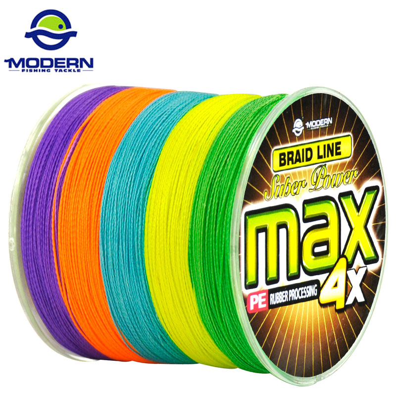 1000M MODERN FISHING Brand MAX series multicolor 10M 1 Color Japan mulifilament PE Braided Fishing Line 4 Strands braided wires