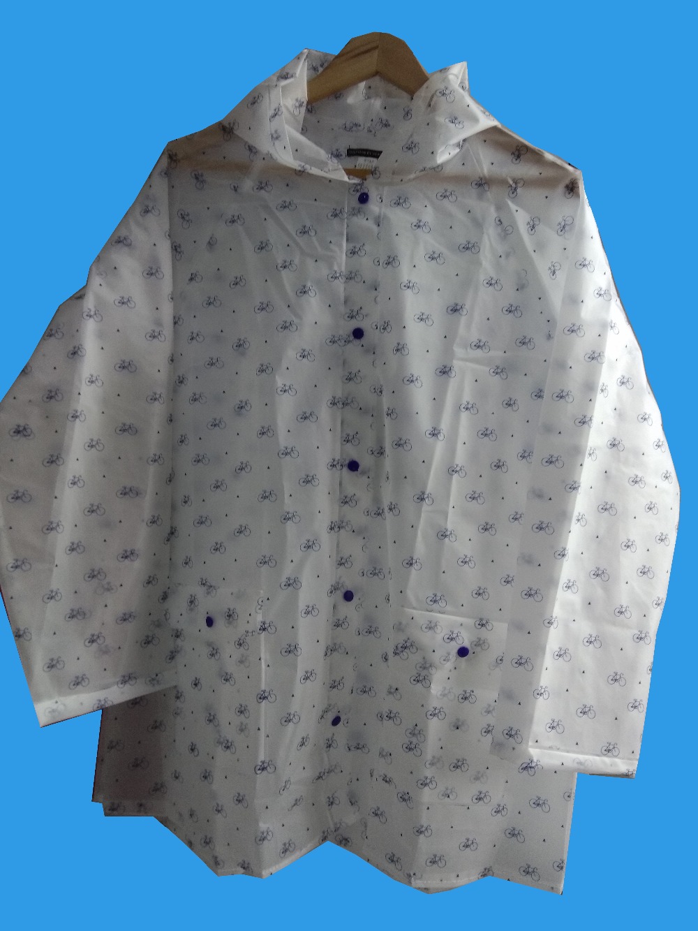 New Pattern Raincoat Transparent font b Poncho b font font b Pocket b font Hooded Raincoat