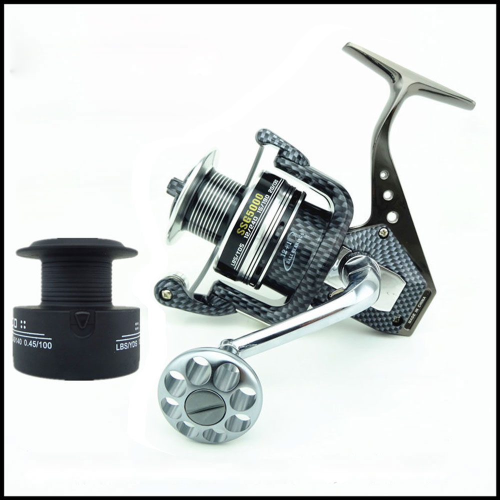 2016 New Carbon Fiber Leg & Spool Super Light SSG1000-7000 12BB+1 Spinning High-grade Practical Fishing Reel Spare Spool