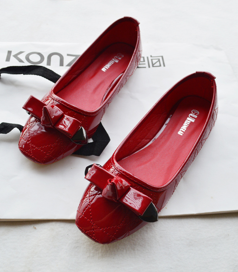 2015 Korean women s singles round flat embroidered shoes casual bow size shoes 668 12