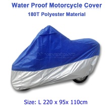 Size L 220 x 95x 110cm Motorcycle Covering Waterproof Scooter Cover UV resistant Heavy Racing Bike Indoor Outdoor Cover D10