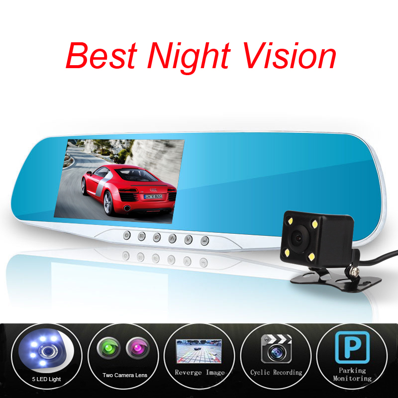 Newest Novatek 96655 Car Camera Dvr Blue Review Mirror Digital Video Recorder Auto Registrator Camcorder Dash Cam Night Vision