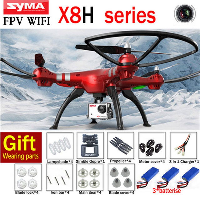 Самый дешевый SYMA X8HC X8HW X8HG FPV в Режиме реального Времени Режим Безголовый 2.4 Г 6-осевой летательный аппарат С WI-FI Камера HD 3D Ролл Дрон Вертолет Игрушки