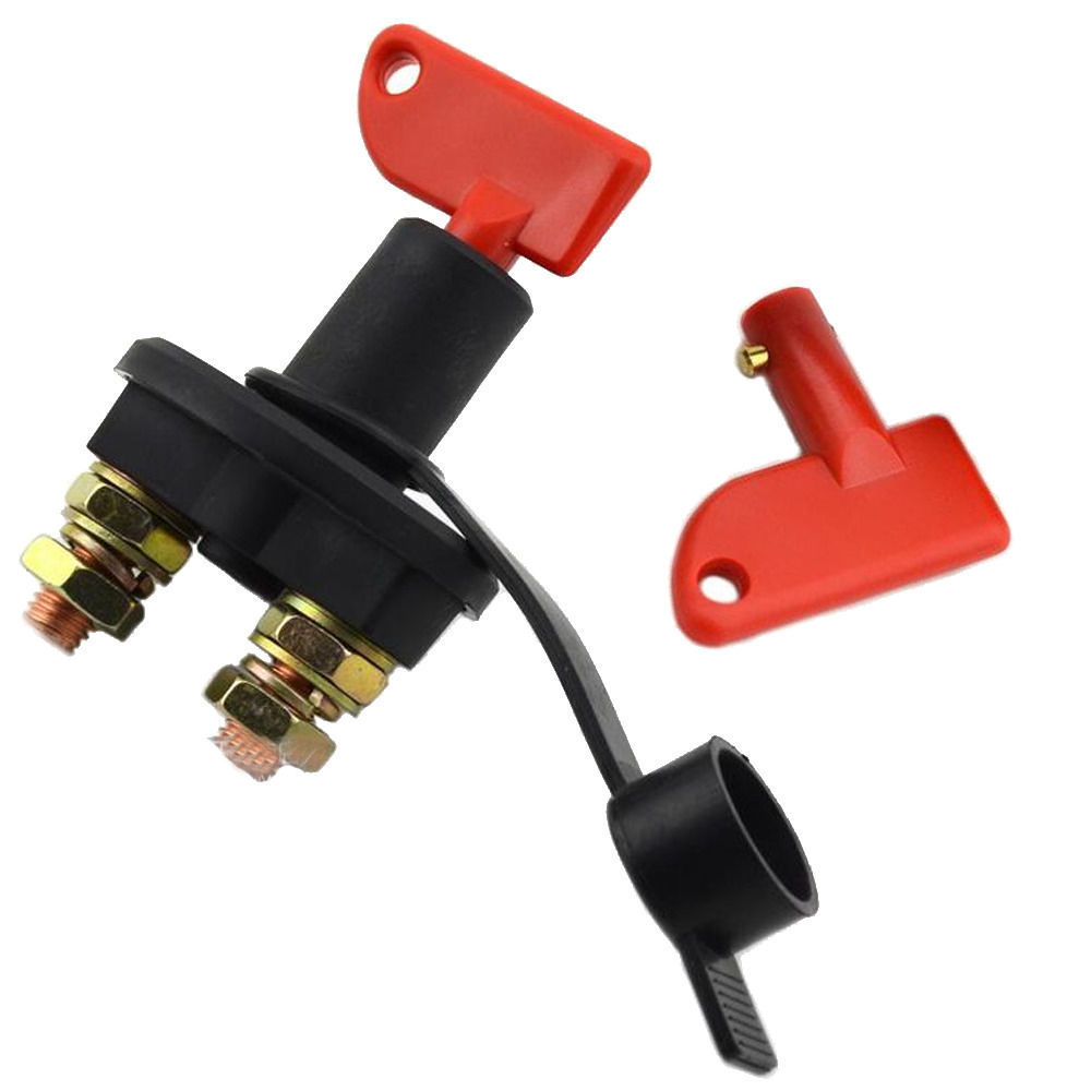 Car Battery Cut Off Disconnect Master Kill Switch Marine RV With Removable Key