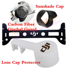 Lente de la cámara cubierta del casquillo del sol capucha CF cardán para DJI Phantom 3 PTZ de la cámara