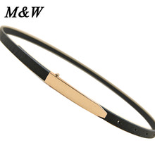 Fashion Candy Color Gold Metal Buckle Thin cintos femininos Women’s Pigskin Leather belt good quality all match Belts for Woman