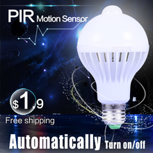 Sound Light Control E27 Infrared Motion Sensor Lamp E27 Led Bulb Lights SMD 5730 PIR Motion Sensor Bulb Lighting 3W 7W 9W 220V