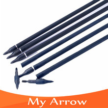 6pcs lot Changeable Arrowhead 30 Carbon Archery Bow Arrows Spine 500 Professional Hunting Shooting Practice Bow
