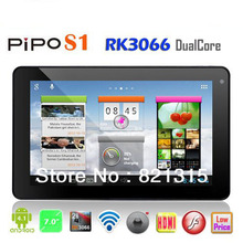 Free shipping PiPo S1 7 inch Andriod 4.1 RK3066 Dual Core 1.6GHz 1GB DDR3 8GB HDD Capacitive Webcam Wifi HDMI tablet pc