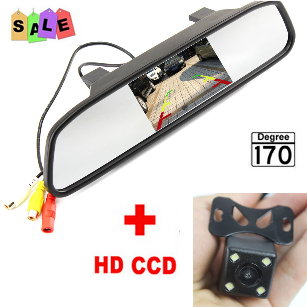 Parking Monitor HD Video Auto , LED Night Vision Reversing CCD Car Rear View Camera With 4.3 inch Car Rearview Mirror Monitor Parking Monitor HD Video Auto , LED Night Vision Reversing CCD Car Rear View Camera With 4.3 inch Car Rearview Mirror Monitor