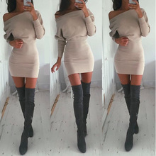 Hot Party Dresses 2015 New Sexy Slim Women Dresses Plus Size Solid Winter Dress Slim Vestidos Free Shipping