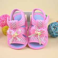 Baby Girls Boys Summer Cloth Sandals Toddler Soft Open Toe Satin Slippers Shoes