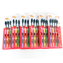 2016 Fashion 4PCS Double Ultra Soft Toothbrush Bamboo Charcoal Nano Brush Oral Care Nano-antibacterial Toothbrush Black Heads