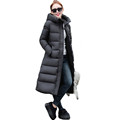 Woman Down Coat X long Loose Big Yards Thicken White Duck Down Outerwear Winter New