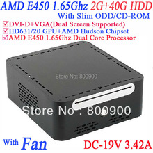 AMD APU E450 mini pcs with DVI D 19V DC Slim ODD CD ROM 2G RAM