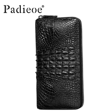 Luxury 100% Crocodile skin wallet mens wallet luxury brand designe fashion wallet for men 2016 high quality wallet men black