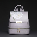 Chinese Style Print Backpack 2016 New Trendy Elegant High Quality Bag Button Zipper Ornament Women Luxury