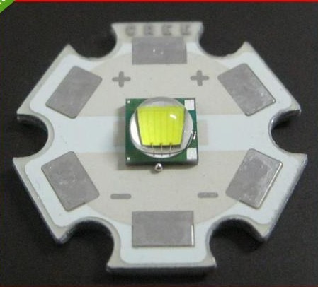 10W White CREE Single Die 1100Lm XML T6 LED Emitter w 20mm Star Base 3000mA DIY