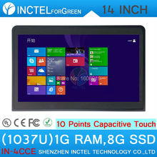 14″ Industrial Flat Panel Tablets PC Embedded All in One Touch Screen Computer with 1G RAM 8G SSD