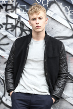 VIISHOW 2015 New arrived warm winter coat men black coat patchwork jacket for men rib cuff