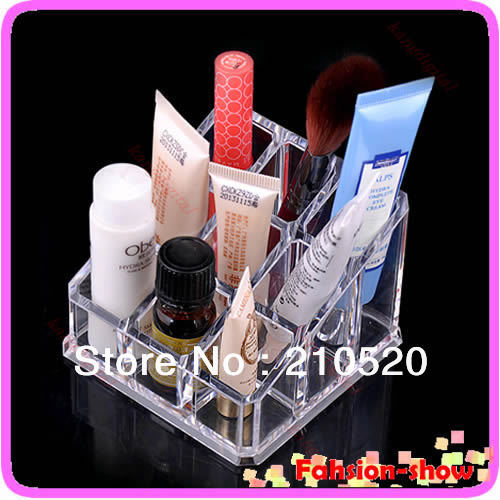 1PC 9 Grids Square Cosmetic Display Rack Case Holder Makeup Drawers Lipstick Organizer Drop Shipping