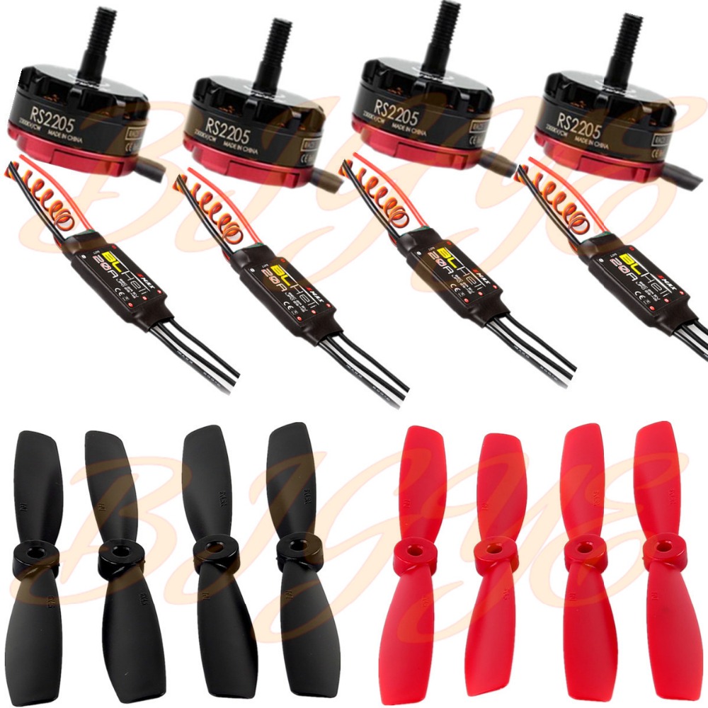 Emax RS2205 2300KV Brushless motor EMAX Simonk BLHELI 20A 5045 Bullnose Propeller for DIY Quad FPV