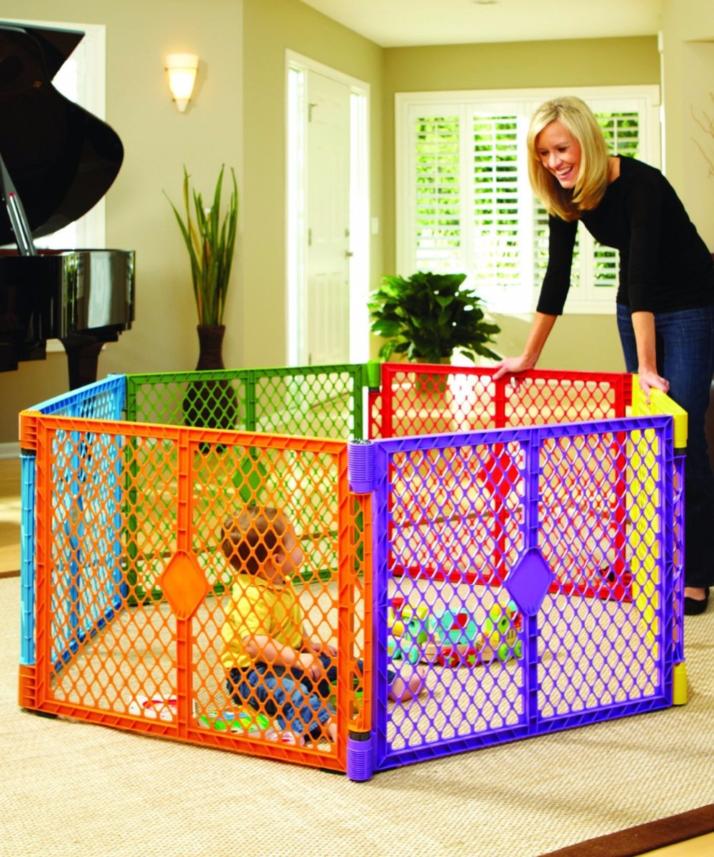 Baby Playpens Activity & Gear Plastic Fence Bar Folding Portable Fences