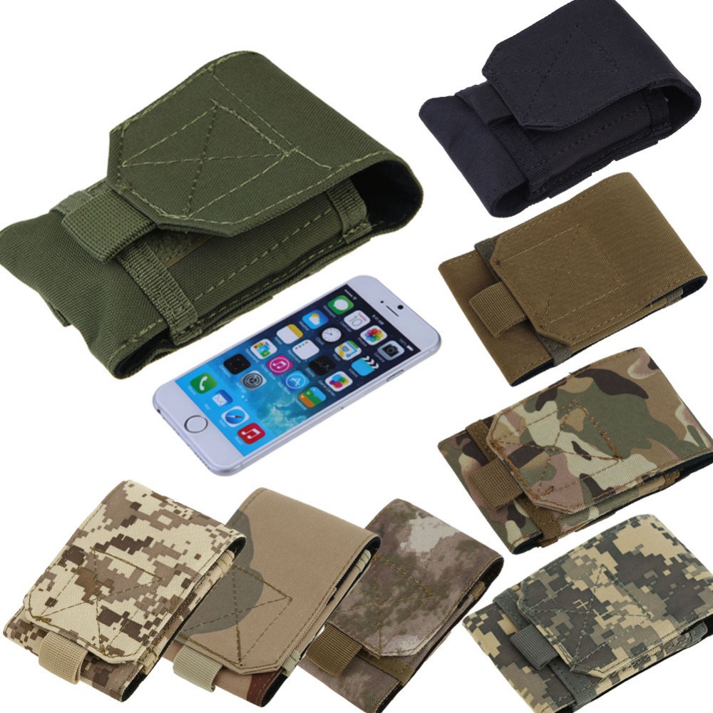NEW Mobile Phone Bag Outdoor MOLLE Army Camo Camouflage Bag Hook Loop Belt Pouch Holster Cover