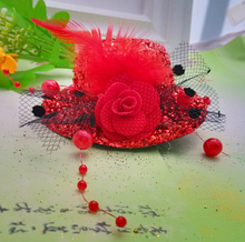 Hot Sale Girls Hair Accessories Lovely Ribbon Cap Hairpins Party Hat Flower Headwear Children Hair Accessories Baby Hair Clip