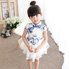 2016 summer baby girl dress qipao dress chinese traditional dress women cheongsam a-line princess evening party dress