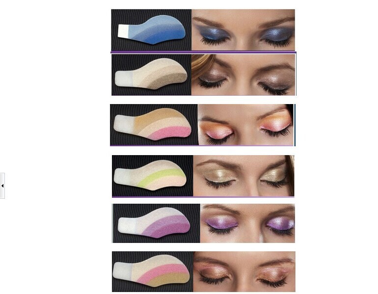 New 1box=6pairs Instant Eyeshadow Sticker 42 Colors Shade Temporary