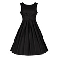 New Elegant 50s 60s Women Vintage Dresses Summer Fashion Dress O neck Sleeveless Casual Work Party