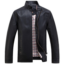 2014  New Spring Arrival Men’s Clothing Hot Sale Leather  Jacket Outwear Men’s Spring & Autumn  Jacket Size XXXL/XXXXL  WA093