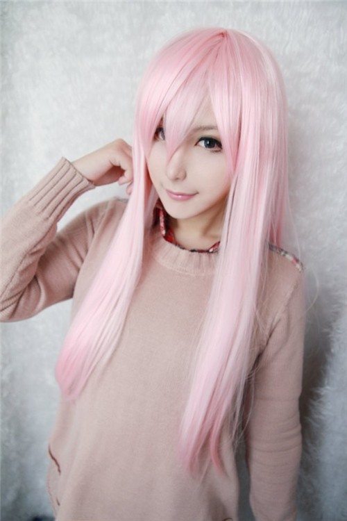 pink lolita cosplay wig