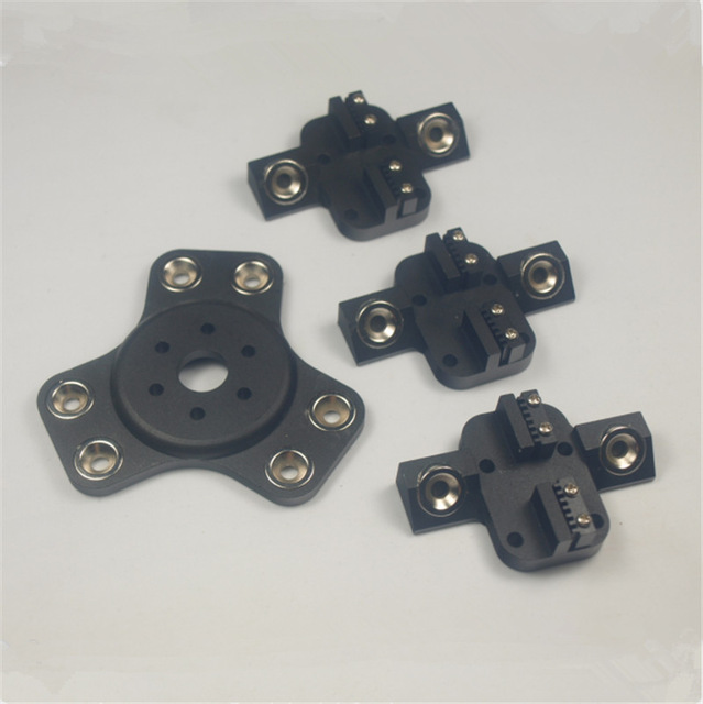 Reprap Delta Rostock Kossel k800 all metal aluminum black color anodized magnetic effector carriage kit For