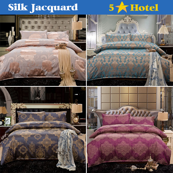 Jacquard Cotton Bed Clothes Bedding bed linen bed set(Duvet Cover Bed ...