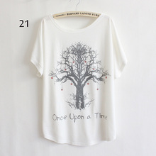 Magic 2013 thin plus size loose batwing sleeve women s short sleeve T shirt print