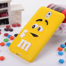 For Samsung Galaxy Note4 Mobile Phone Accessory 3D Colorful M M Chocolate Rainbow Bean Cell Phone