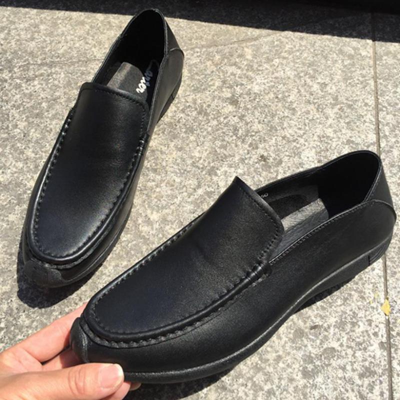 Casual Men Shoes,Fashion Comfort Soft Bottom Genuine Leather Mens Loafers Shoes,Handmade Mens Shoes,Flat Shoes Men,Free Shipping