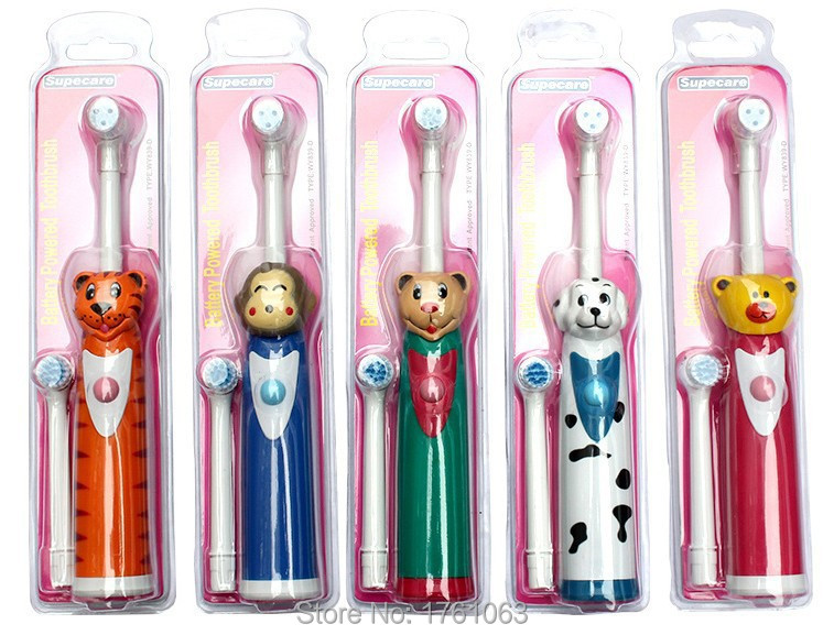 Cute Cartoon Animal Tiger Children Electric Toothbrush Non slip