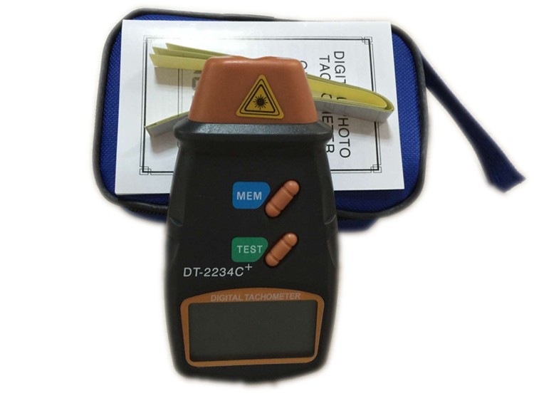 DT-2234C Berührungsloser Digital LCD Tachometer Laser RPM Drehzahlmesser 